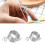 2Pcs Stainless Steel Coiled Knitting Thimble Guide Ring 5