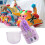 Mini Macaron Color Plastic Sewing Tool Box Needle Scissors Purple 5