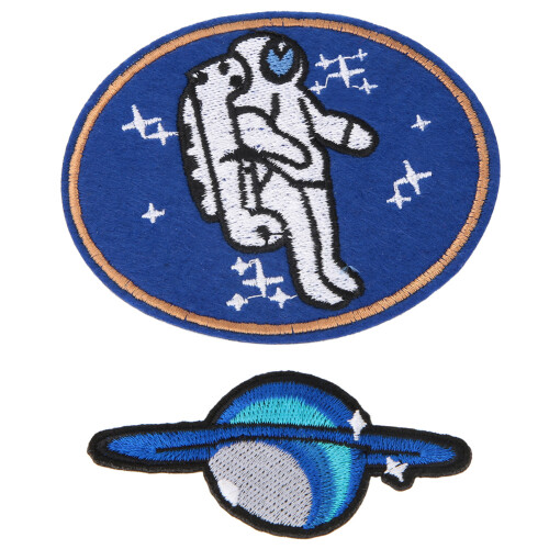 6Pcs DIY Rocket Planet Sewing Embroidery Patches