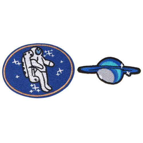 6Pcs DIY Rocket Planet Sewing Embroidery Patches 1