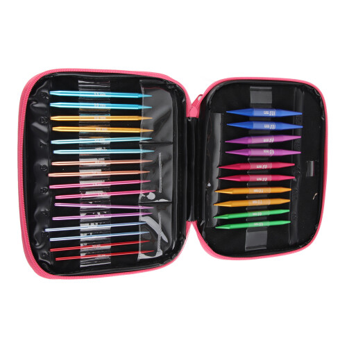 Interchangeable Colorful Aluminum Circular Knitting Needles Ring Set 2