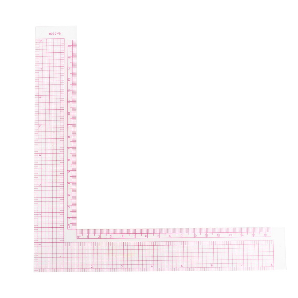 Plastic L Square Sewing Ruler Measuring Tool (5808) 585383618092