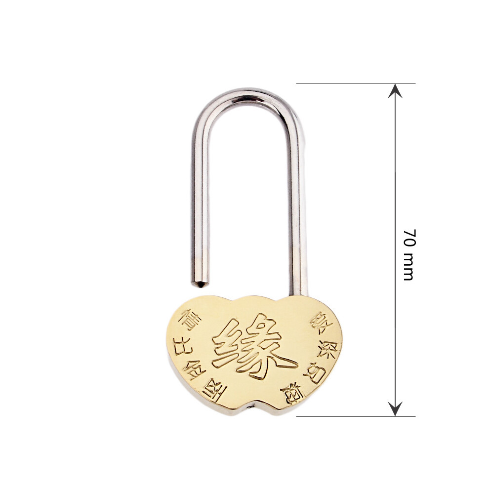 40Mm Brass Heart Shape Engraved Love Bridge Padlock (#3) 585383618283