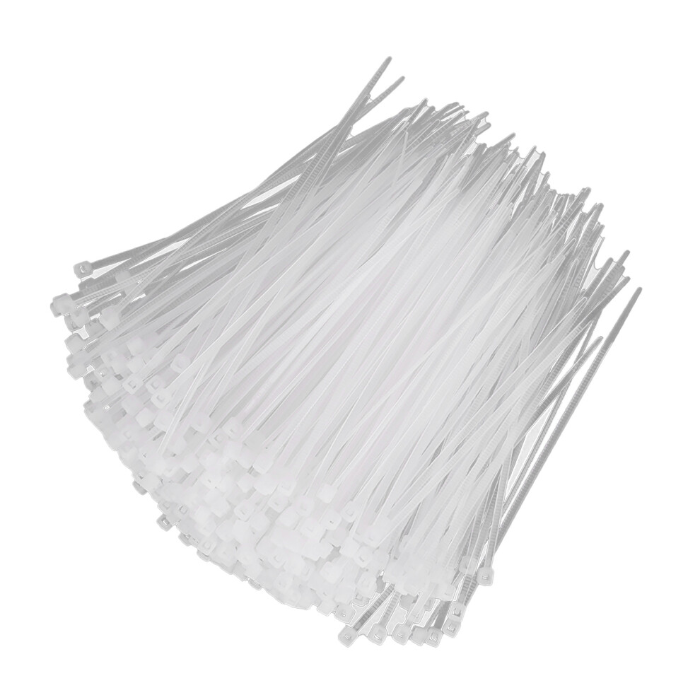 1000Pcs 3 X 100/150Mm White Plastic Cable Ties 585383618177