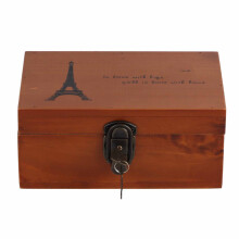 Vintage Wooden Box Display Storage Box (Iron Tower)