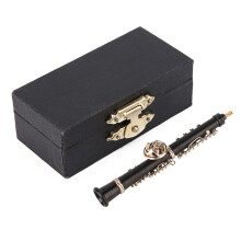 Oboe Shape Mini Pin Brooch Musical Instrument Decoration Gift