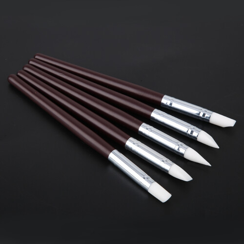 5pcs/set Silicone Carving Art Pen Pottery Clay Shaping Tools 1