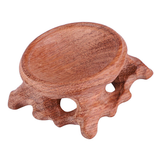 Crystal Ball Base Walnut Solid Wood Gourd Egg Carving(Rosewood) 2