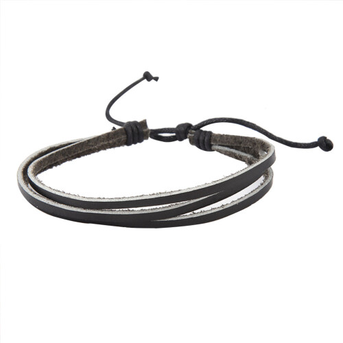 Handmade Knitting Cattle Hide Bracelet
