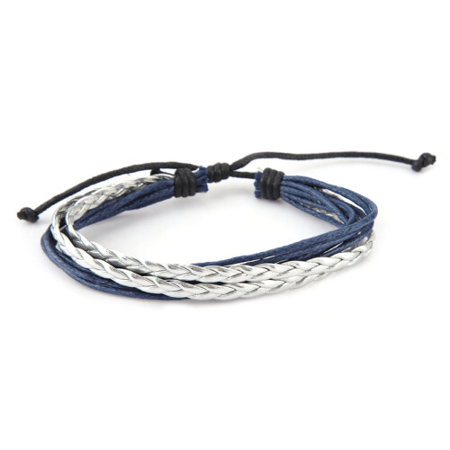 Handmade Knitting Cattle Hide Bracelet 1