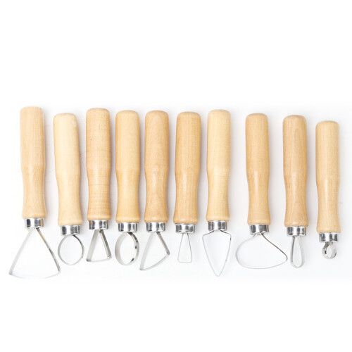 10pcs Clay Pottery Sculpture Wax Soap Modelling Carving Tools Set