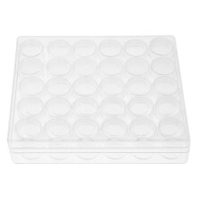 30 pcs Clear Plastic Jewelry Bead Storage Container with Box