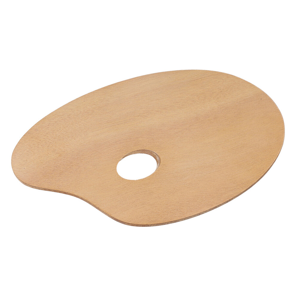 Vintage Oval Wooden Palette Oil Acrylic Paint Tray Painting Tool-image-OPC-PMFSTNV-NEW