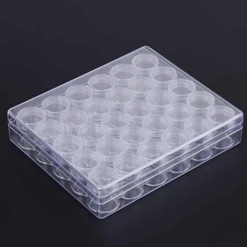 30 pcs Clear Plastic Jewelry Bead Storage Container with Box 1