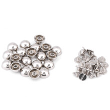 20pcs Mushroom Rivets Studs Silver Leather Belt Bag Shoes