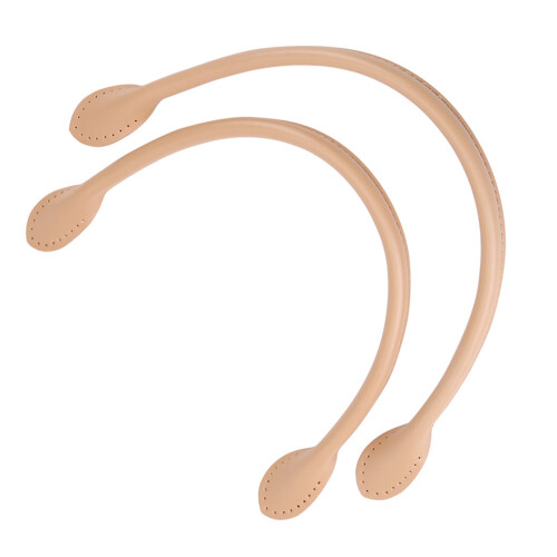2Pcs Genuine Leather Bag Straps Handle DIY Beige 1