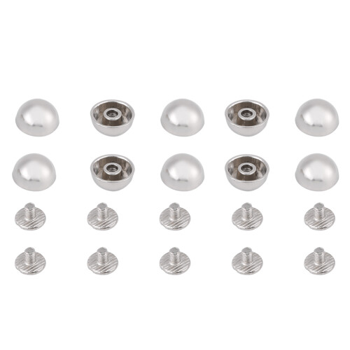 20pcs Mushroom Rivets Studs Silver Leather Belt Bag Shoes 1