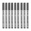 STA 9pcs Water Based Brush Pen Set Black Ink Drawing 2