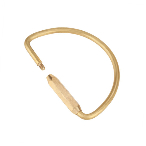 Brass Screw Lock Carabiner Clip Hook Keychain (Semicircle) 2