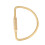 Brass Screw Lock Carabiner Clip Hook Keychain (Semicircle) 5