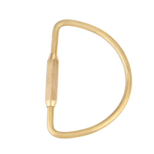 Brass Screw Lock Carabiner Clip Hook Keychain (Semicircle) 1