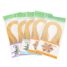 600 Stripes DIY Quilling Paper 3mm Pure Color Origami Light Yellow