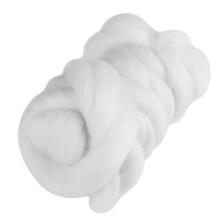 55g Colored Needle Felting Wool Roving Spinning Sewing Trimming White