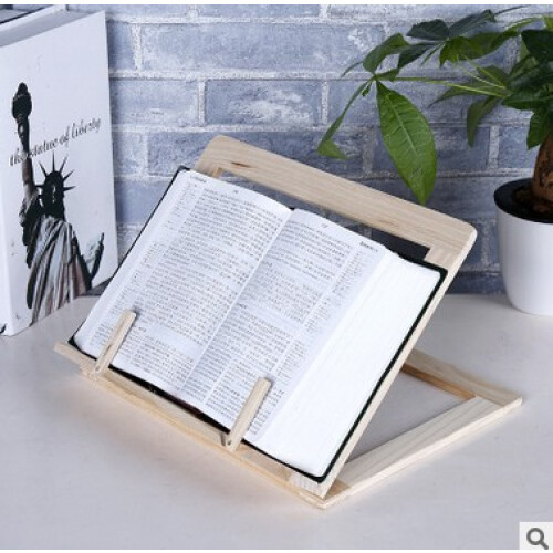 Wooden Book Reading Rack Kitchen Cookbook Stand