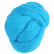55g Colored Needle Felting Wool Roving (Blue)