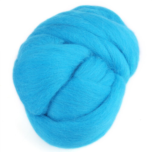 55g Colored Needle Felting Wool Roving (Blue)