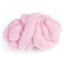 55g Colored Needle Felting Wool Roving (Pink)