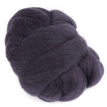 55g Colored Needle Felting Wool Roving (Dark Gray)