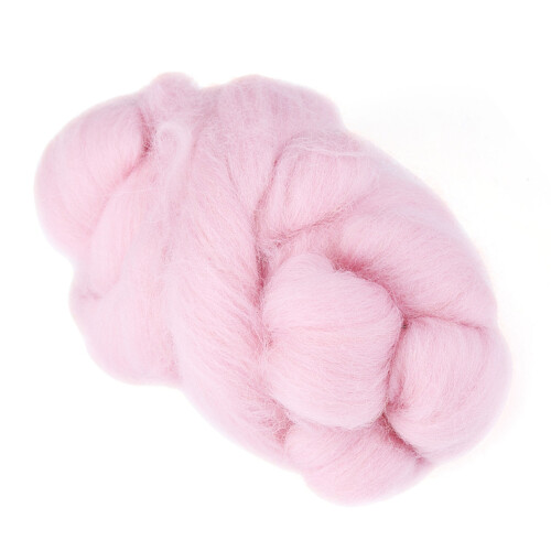 55g Colored Needle Felting Wool Roving (Pink) 2