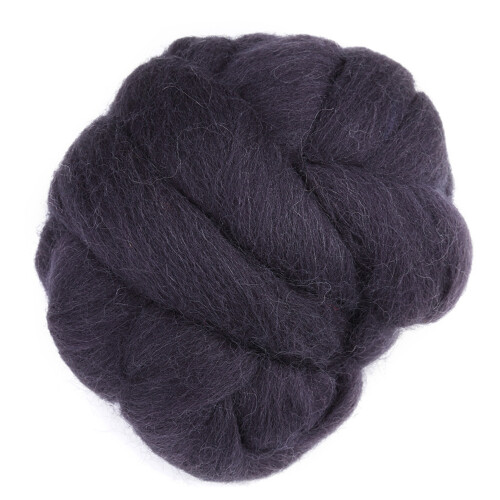 55g Colored Needle Felting Wool Roving (Dark Gray) 1