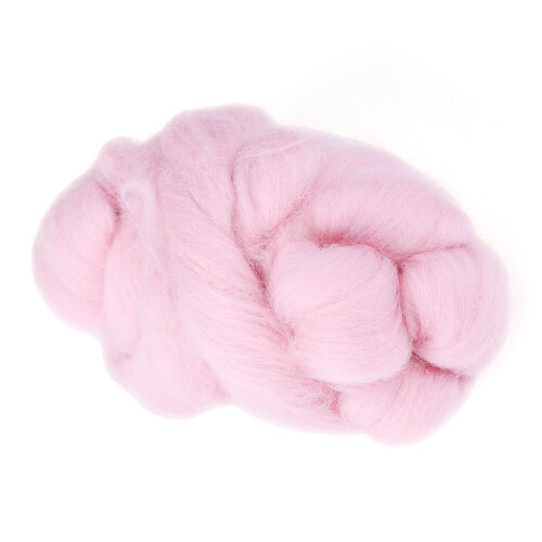 55g Colored Needle Felting Wool Roving (Pink) 1