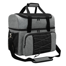 Bowling Ball Bag Holds 2 Bowling Balls, Bowling Tote With Padded Divider, Fits 1 Pair Of Shoes Up To Men's Size 16