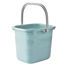 Portable 11l Plastic Water Bucket With Handle, Multipurpose Cleaning Bucket For Home, Rectangular Mop Compatible