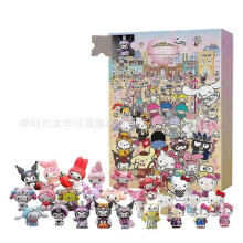 (Sanli B) Christmas Advent Calendar 2025 New Sanrio KT Cat Halloween Countdown Surprise Calendar Box Sanrio 24-piece Calendar Blind Boxchrui404