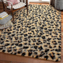(122X183cm, colour 2) fluffy leopard print rug soft comfy printed carpet for bedroom living room home western decor