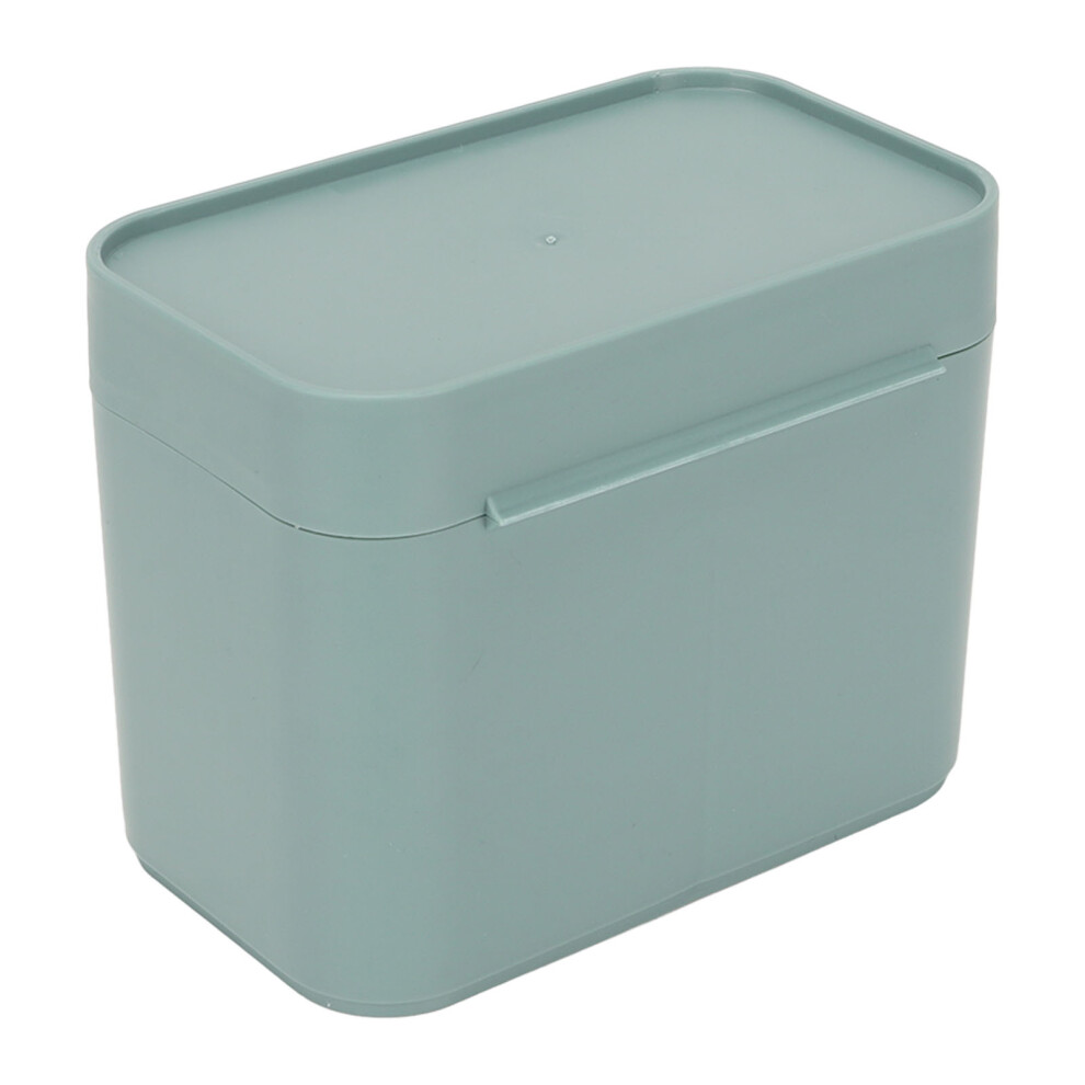 Green Desktop Storage Box 2 Grids Dustproof Plastic Organizer