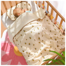 Babydecke mit gepunkteter Rückseite, niedlicher