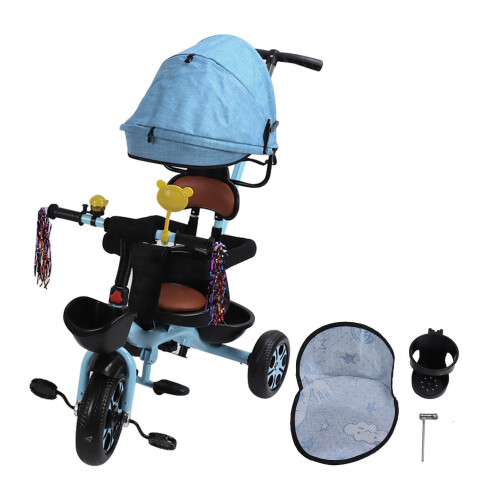 Kinderdreirad, blau, drehbarer Sitz, solide