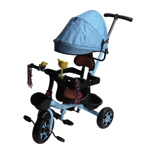 Kinderdreirad, blau, drehbarer Sitz, solide 1