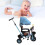 Kinderdreirad, blau, drehbarer Sitz, solide 11