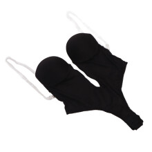 Backless Stretchy Push Up Bodysuit for Women – M, Black