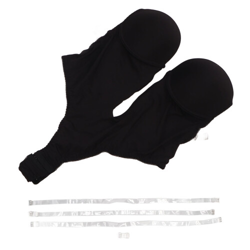 Backless Stretchy Push Up Bodysuit for Women – M, Black 1