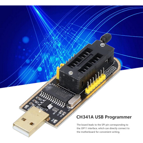 CH341A USB Programmer Board Debugging Module for BIOS Flash, EEPROM Backup, SPI I2C Compatible 1