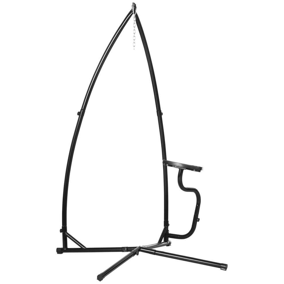 Hammock Chair Stand Heavy Duty Metal C-Stand for Indoor Outdoor Porch Swing Durable Frame Max Capacity Steel Construction-image-OPC-PMFT6FQ-NEW