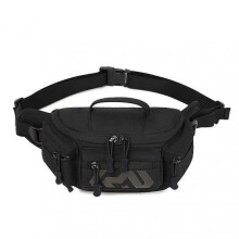 (Black) suitable for outdoor sports high capacity trekking shoulder chest waist bag