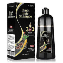(Black) suitable for herbal black/brown hair dye shampoo 3 in 1 for gray hair, instant hair color shampoo for women & men, 100% grey coverage